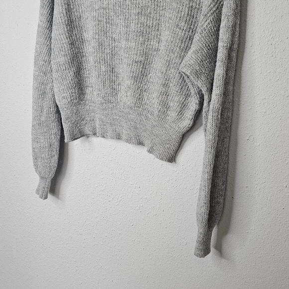 Vero Moda Alpaca Wool Blend Soft‎ Gray Crop Sweater Size L Large - Picture 3 of 12